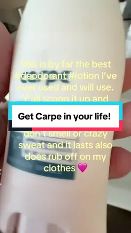 Yall this has changed my life. I suffer from #hyperhydrosis (sweat too much) all my life. No deo has helped much at all until #Carpe It has made be feel more like a lady and not embarrassed. Also I love that you put it on at night and it lasts all day and longer some days. I also love it doesn’t come off on my clothes and it’s natural 🤩 #naturaldeodorant #carpe #tiktokshoprestock Get the 3 pack. Trust me. 🥰