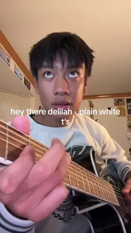 one of da first songs i learned on guitar🔥 #guitar #cover #heytheredelilah #plainwhitets #singer 