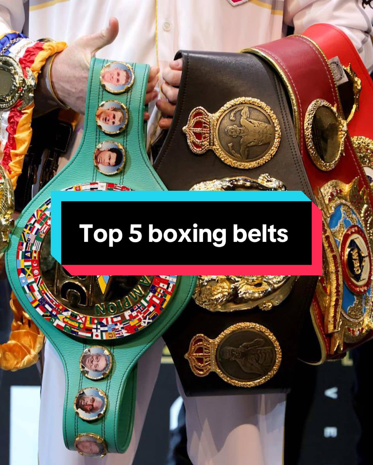 Top 5 belts in boxing! The 4 main belts and the ring magazine belt 🔥  #boxing #mma #crawford #canelo #UFC 