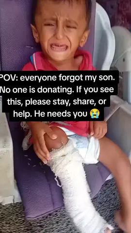 everyone forgot my son. No one is donating. If you see this, please stay, share, or help. He needs us. 😭#viral #fyp #fypシ゚ #jet2holidays #freepalestine🇵🇸❤️ 