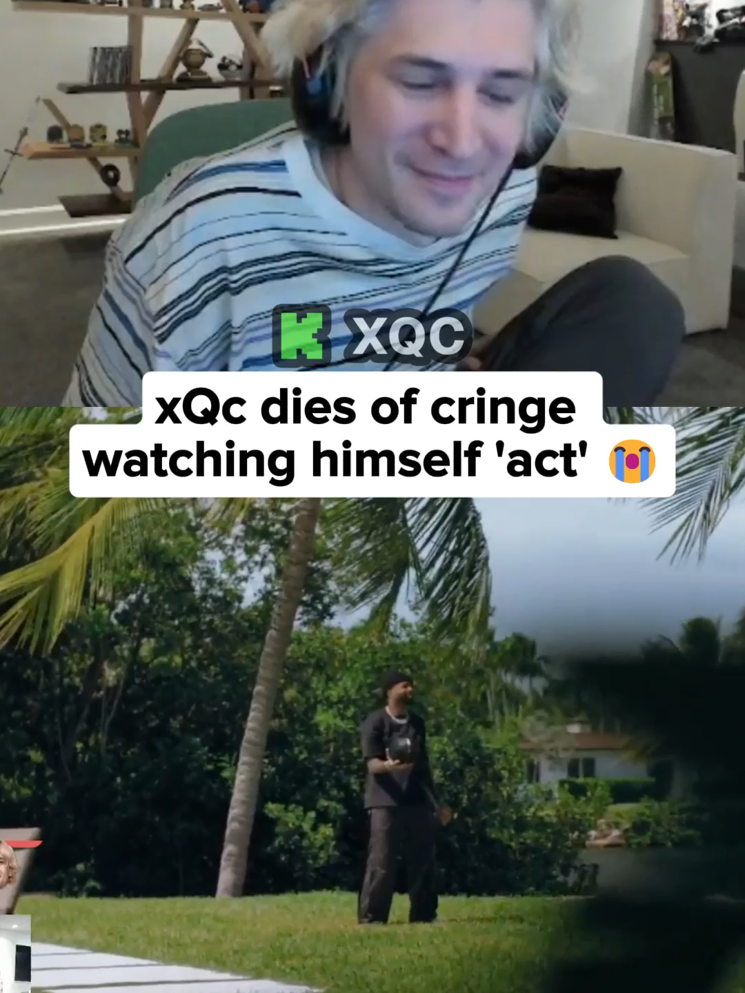 xQc can't stand his acting #xqc #fyp