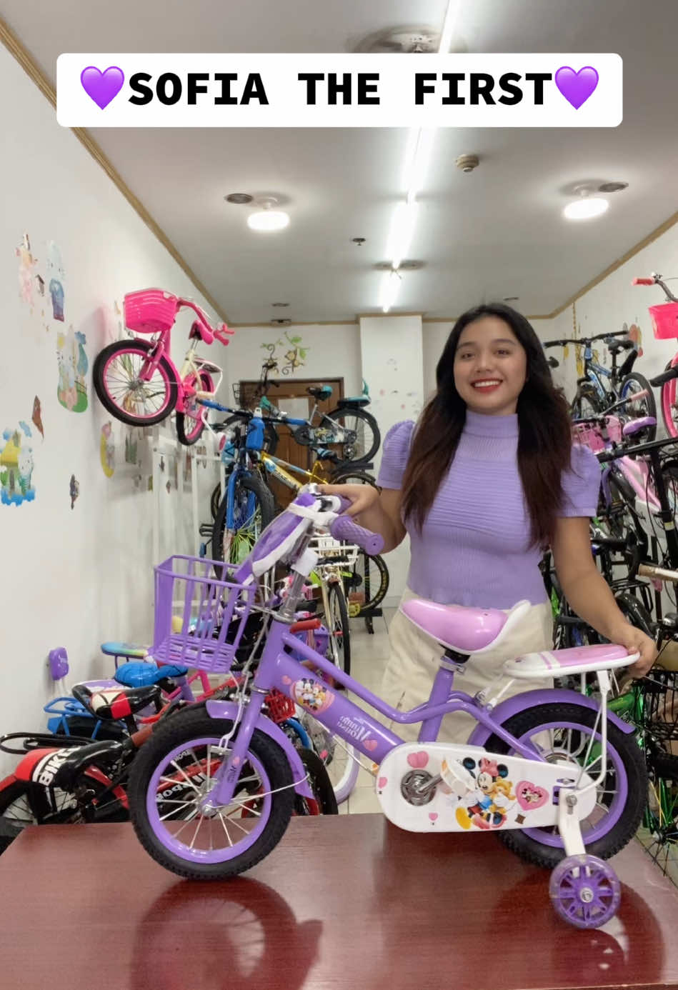 Sofia the first with music & lights!🎶💜 #sofiathefirst #sale #bikes #whatyouseeiswhatyouget #forkids 