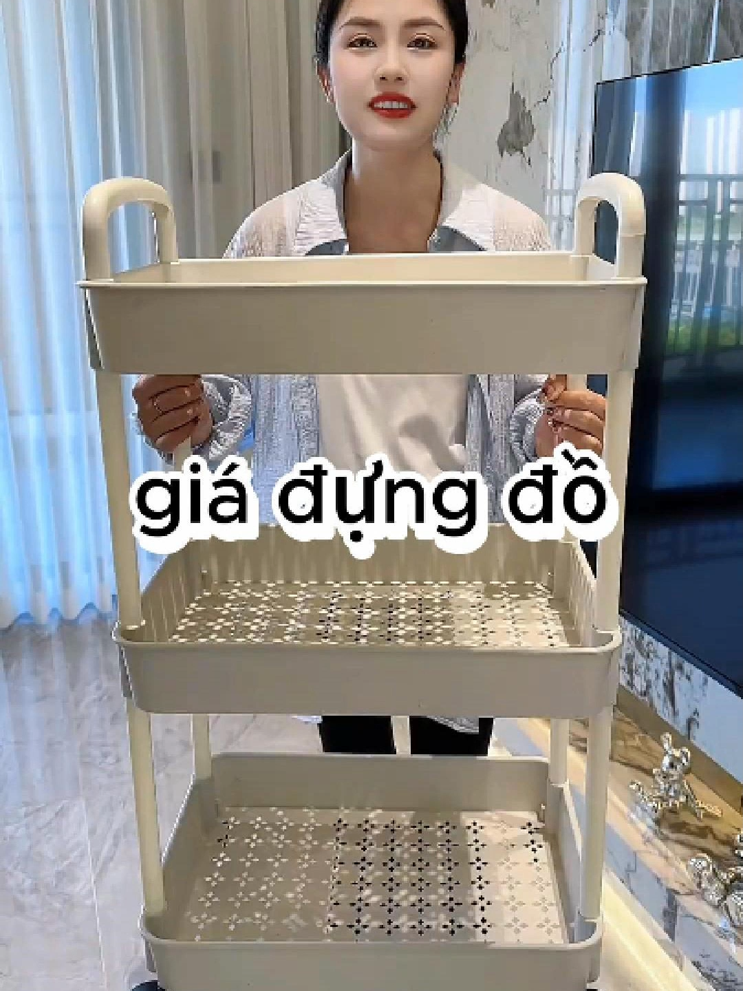 Kệ đựng đồ đa năng 4 tầng có bánh xe đẩy chuyên dụng cho spa, phòng tắm, bếp chất liệu inox cao cấp KitchenYour shop#Kệ đựng đồ