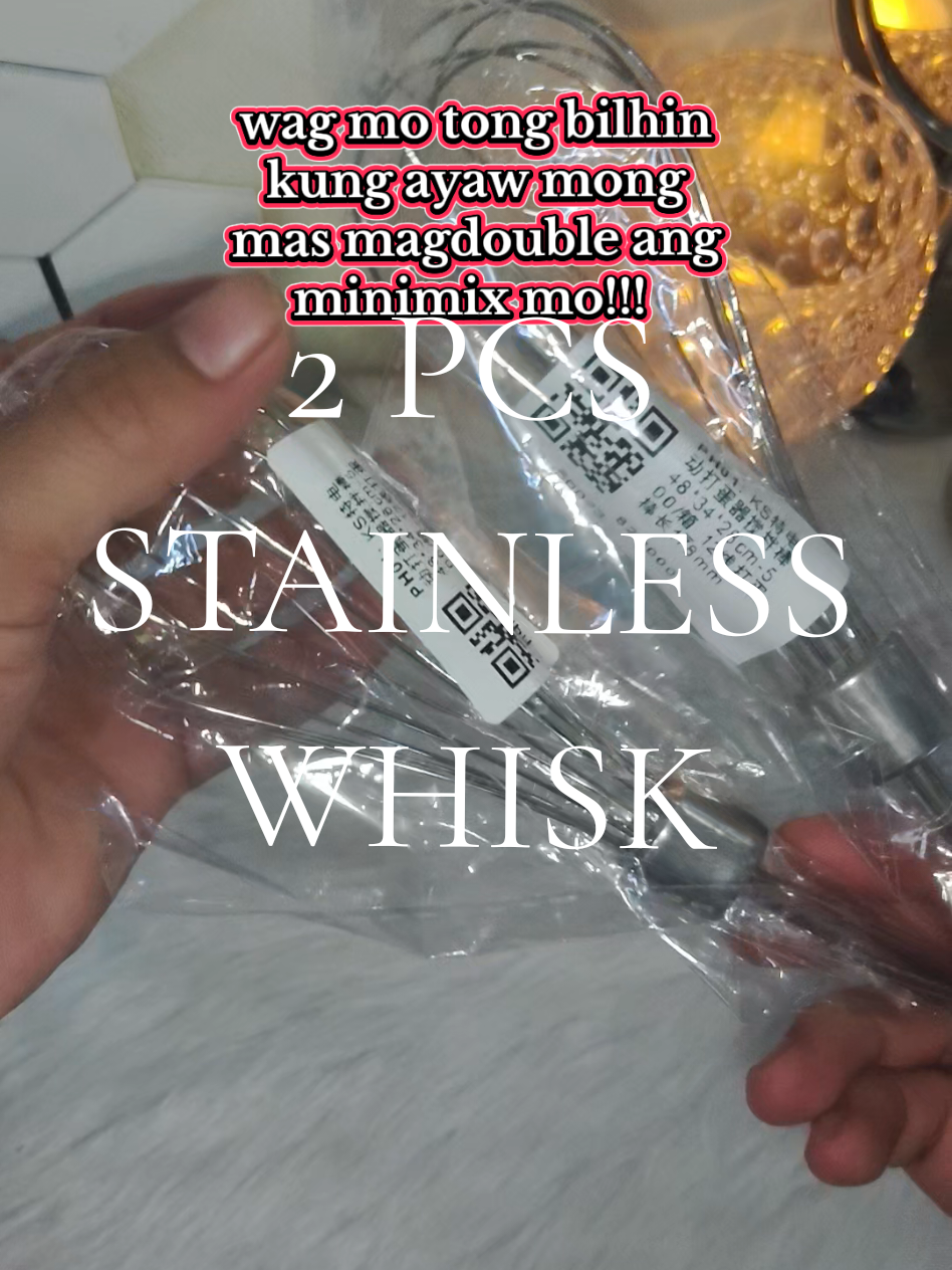 2 pcs stainless whisk mas madali makadouble ng minimix mo, check yellow basket!  #eggbeater #stainlesssteel #whiskers #handmixer #beater 