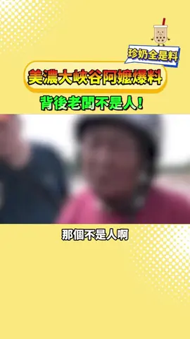 美濃大峽谷阿嬤爆料：背後老闆不是人！#高雄 #大峽谷 #美濃 # #fyp #珍奶全是料  