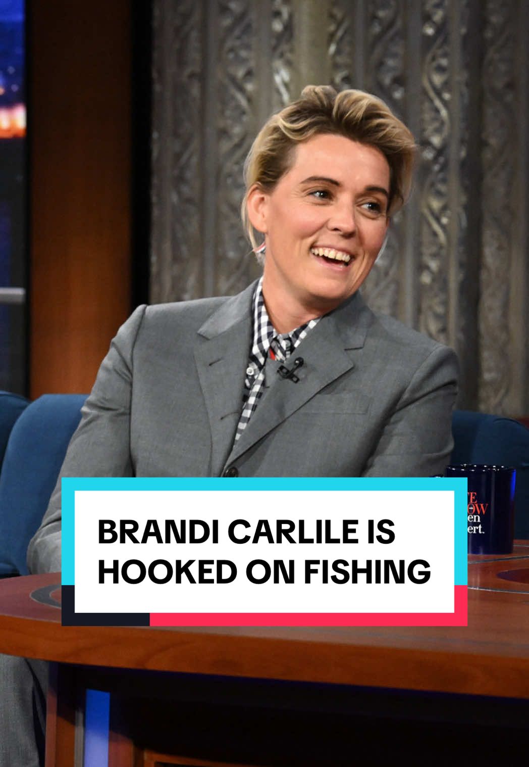@Brandi Carlile is hooked on fishing! 🎣 #Colbert #FishingSeason