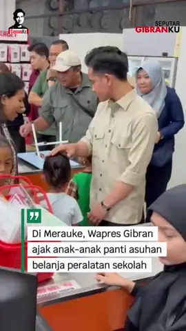 di Merauke, Wapres Gibran ajak anak-anak panti asuhan belanja peralatan sekolah. #gibran #gibranrakabuming #merauke_papua 