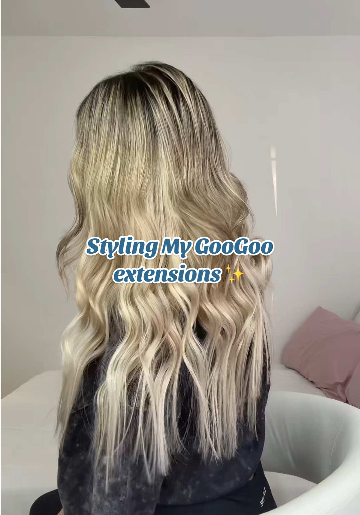Styling my extensions ✨🥰 @Goo Goo Hair Extensions #googoohair #clipinextensions #humanhair #fypシ #styling 