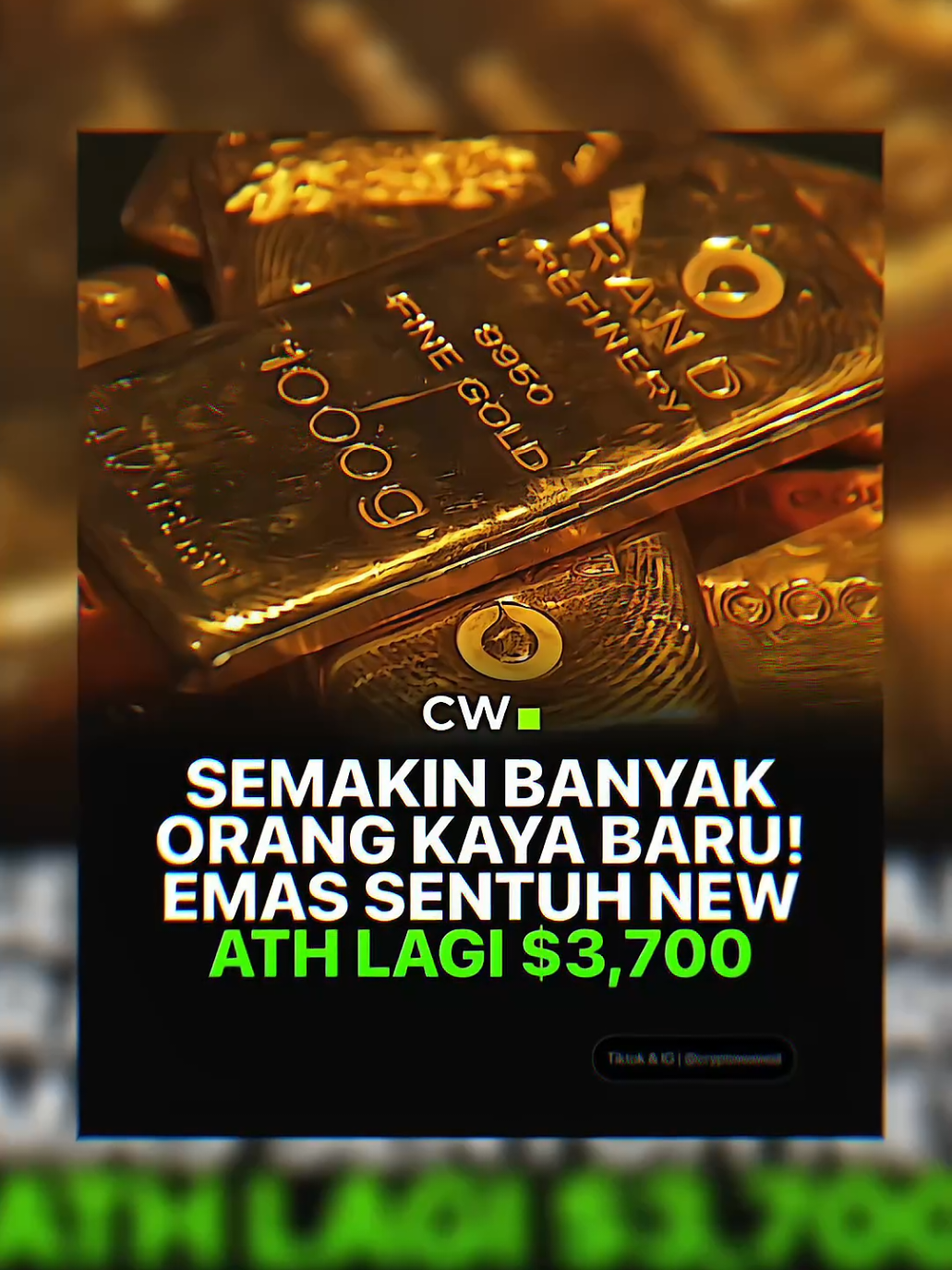 Harga Emas kembali mencetak new All Time High $3,700. Selamat cuan buat seluruh investor emas. #cryptowave #gabrielrey #triv #emas #xauusd 
