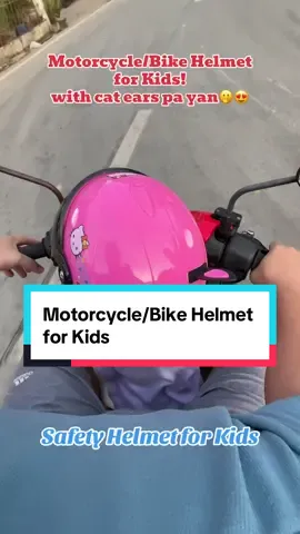 Motorcycle/Bike Helmet  for Kids! with cat ears pa yan🫢😍 #helmetforkids #kidshelmet #motorcyclehelmet #bikehelmet #helmet 