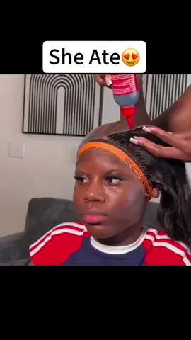 She Ate 😍😍 #hairtransformation #hairjourney #hairtutorial #blackgirlmagic #explorepage #bundles #gluelesswig #viralvideo #fypage 