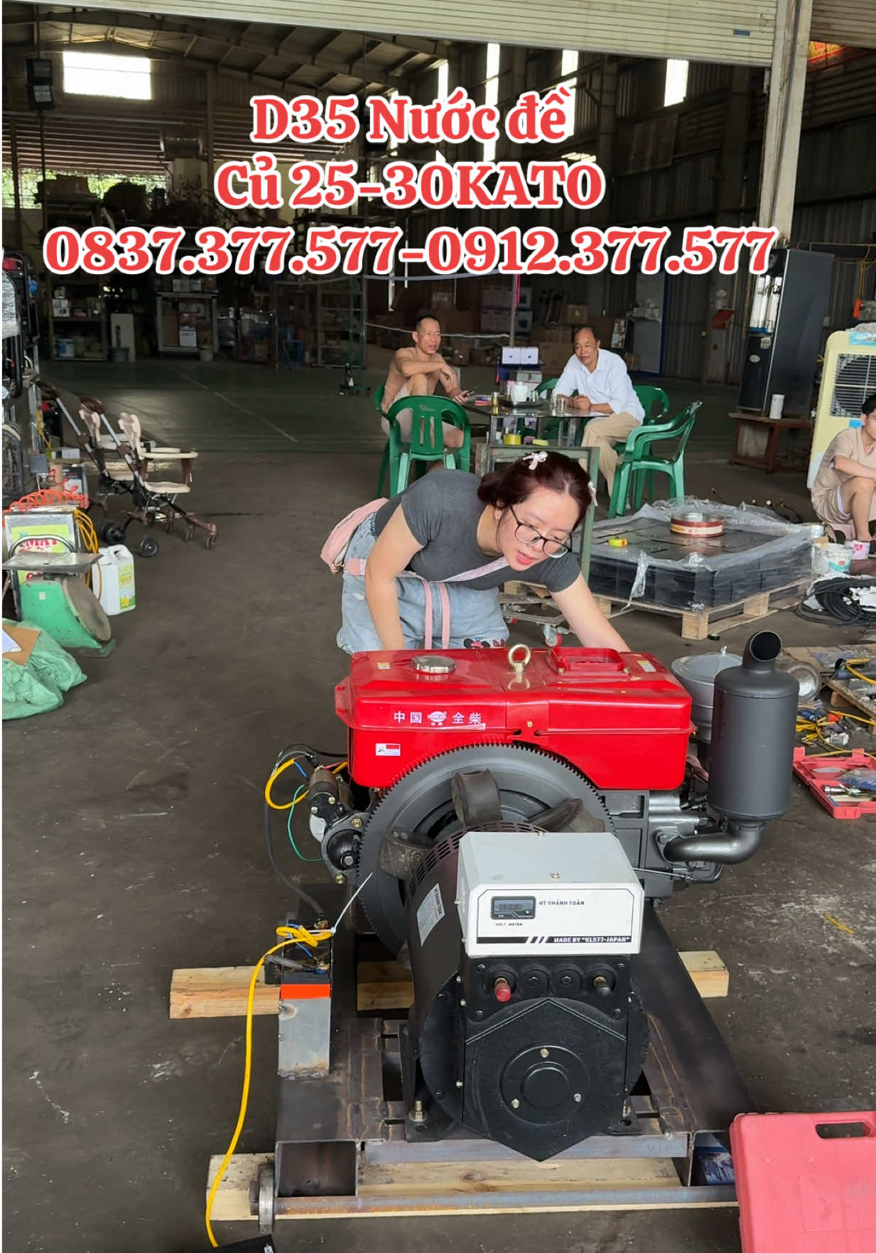Test nổ bộ máy 25-30KATO 3F Máy mới zin cho chủ mới ở Long An  Cảm ơn anh đã ủng hộ cửa hàng ☎️0837.377.577-0912.377.577 Đ/c: Kho 5000m2 tại Vĩnh Yên, Vĩnh Phúc   #mayphatdien #mayno #mayphat #mayphatdientrangtrai #trangtrai #channuoi 