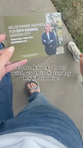 Knocking doors shows neighbors you care. Because at the end of the day, people don’t care how much you know until they know how much you care. 💬👟 #gardencity #idaho 
