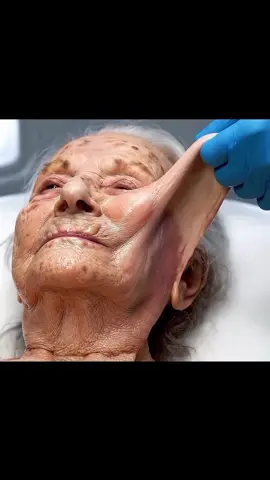Elderly women getting wrinkles removed #ai #asmr #asmrsounds #weird 