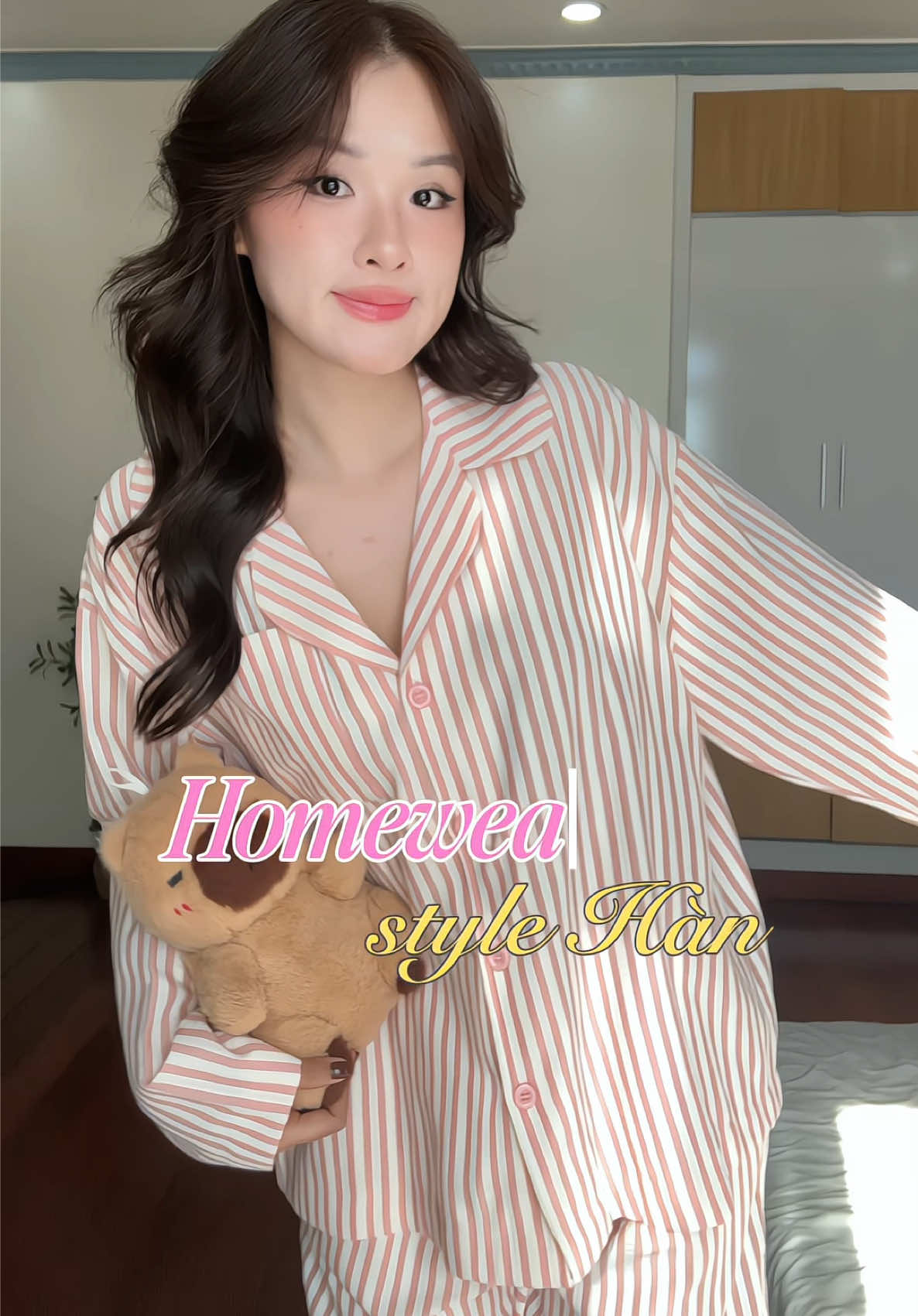 Set pijama style Hàn xẻn 💗✨ #tohahomewear #pijama #domacnha #dongu #donguxinh  