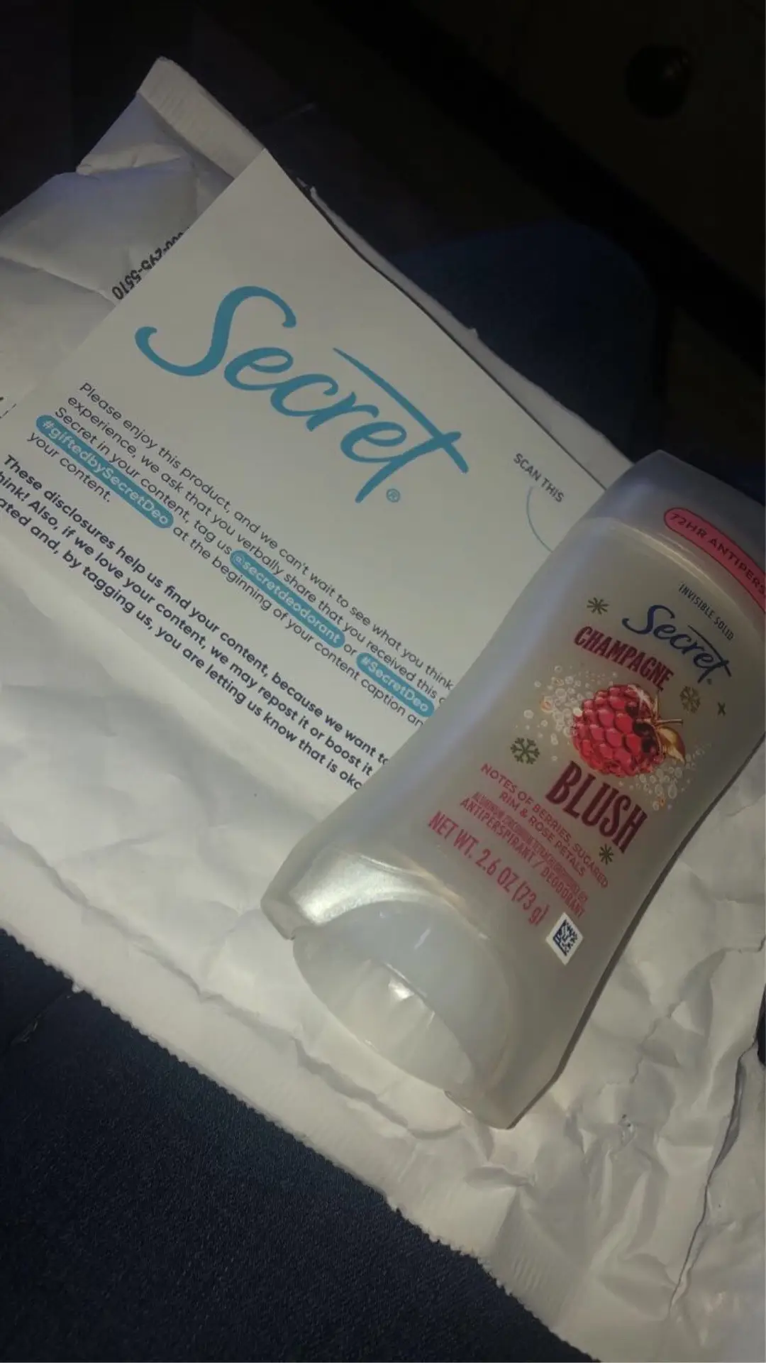 Thank You @influenster & @Secret Deodorant  • #complimentary #GiftedBySecretDeo #FresherUnderPressure #FreshChampagneBlushDeo  •