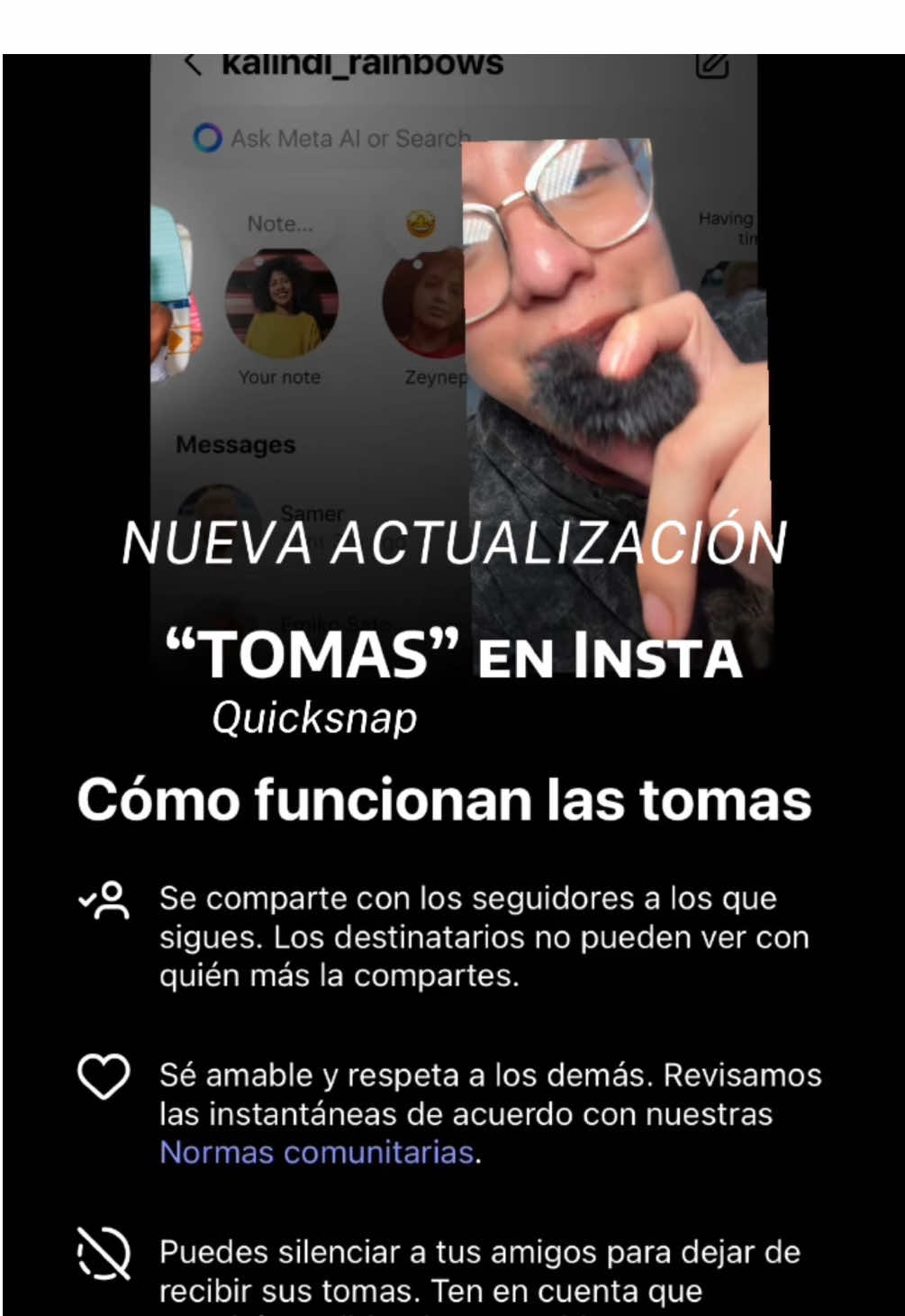Respuesta a @Bay 💗 Nueva Actualización en IG Ahora tenemos Insta Quick Snap o Tomas/Instantaneas  ¿Qué les parece?  #nuevaactualizacion #insta #quicksnap #quejas #instastory 