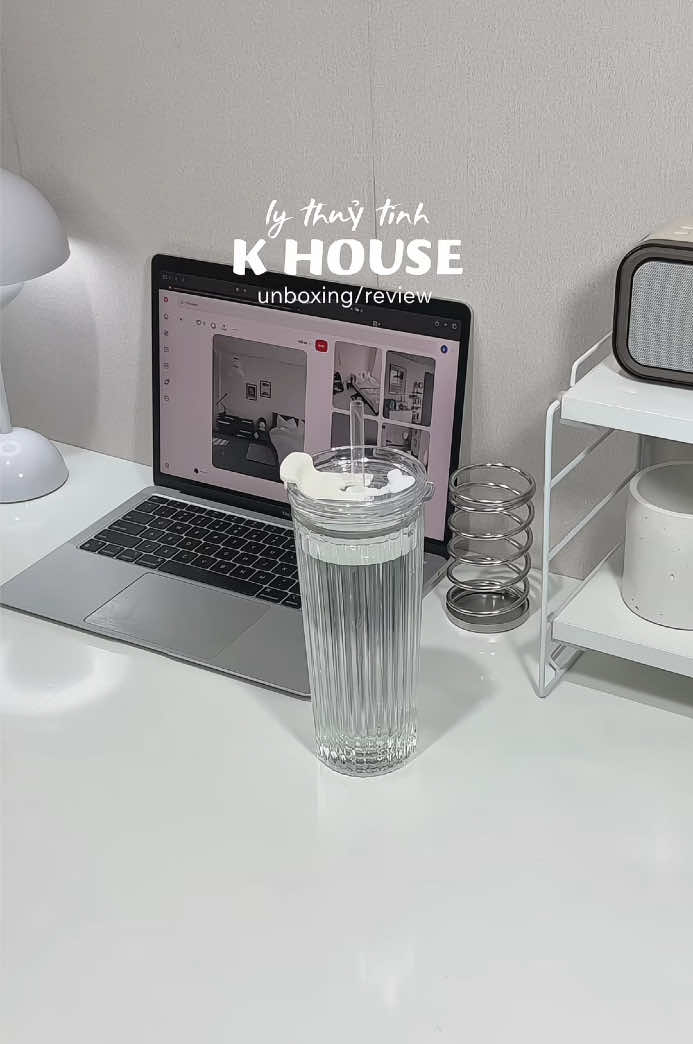 đựng nước lọc thôi cũng thấy xinh#lythuytinh #khouse #ly #unboxing #giadungtienich 