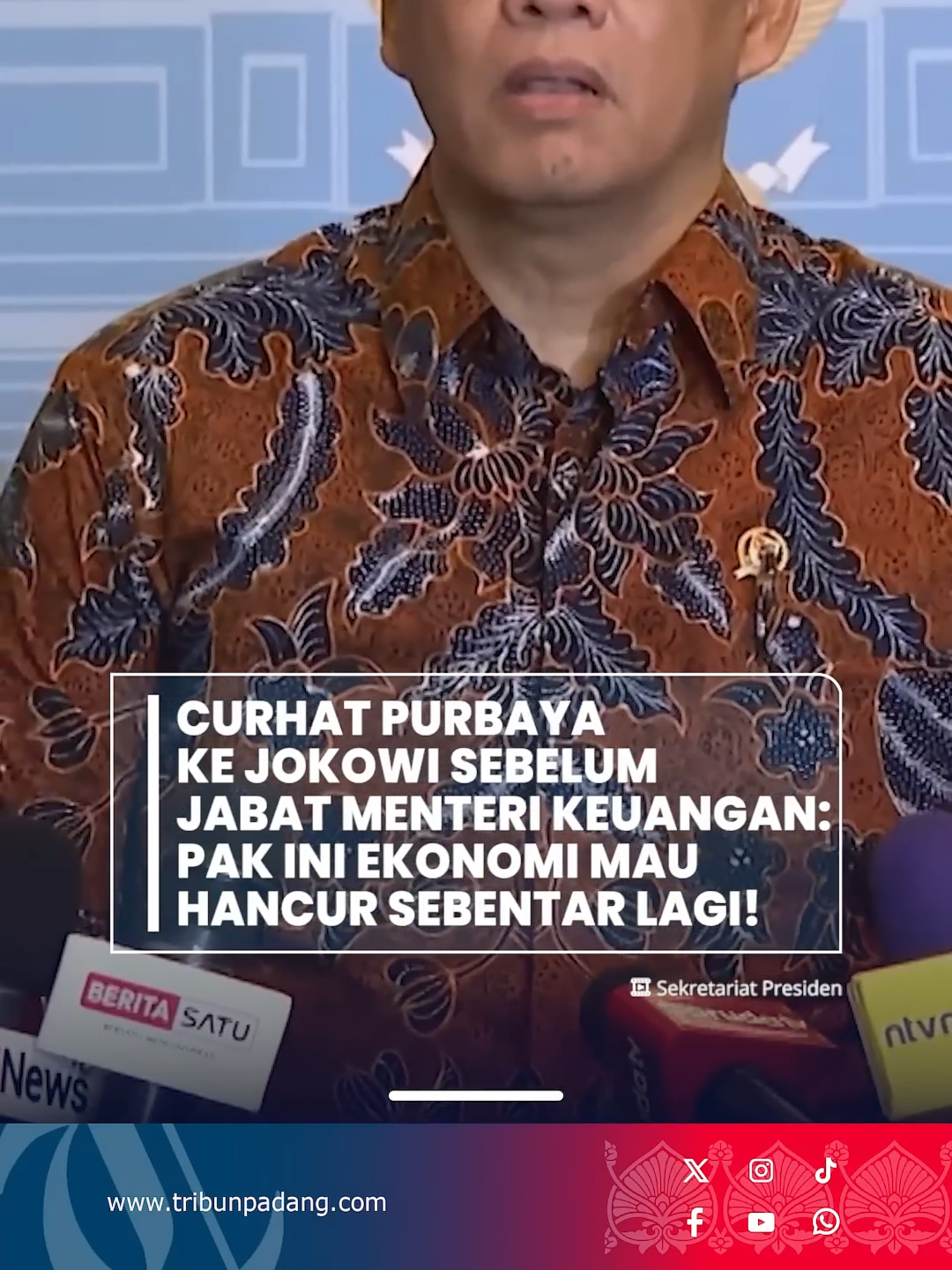CURHAT Mengejutkan Purbaya ke Jokowi: “Pak, Ekonomi Mau Hancur Sebentar Lagi, Saya Takut Bicara!” #jokowi #tribunpadang #purbaya #Menkeu