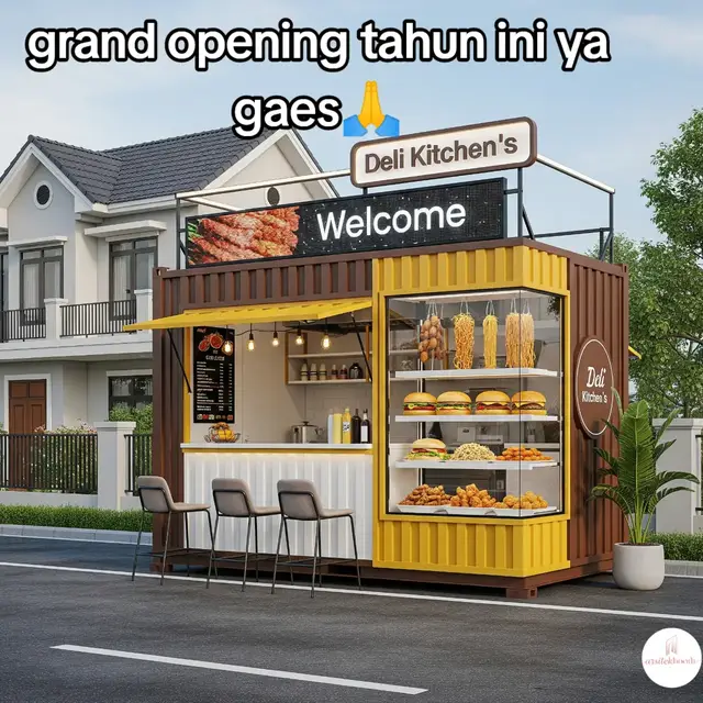 booth container Deli kitchen's #boothcontainermurah #desainboothcontainer #fyppppppppppppppppppppppp #arsitekbooth 