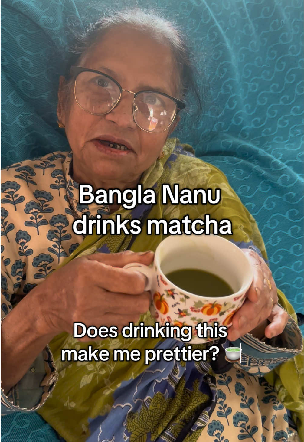 Bangla Nanu reminisces her husband’s love as she drinks matcha 🥀 rest in peace #fypシ #matcha #sylhety_furi #banglatiktok 