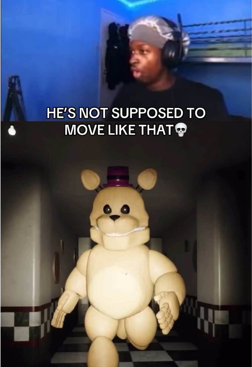 Fredbear ain’t supposed to be moving like that💀 (YouTube - TheBoyCM)  #scary #gaming #fnaf #theboycm #clips 