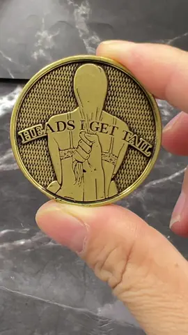 Head and tails coin#funnycoin#fypシ #flipcoin#tosscoin#coinchallenge #couple#gift#dateideas#makeachoice