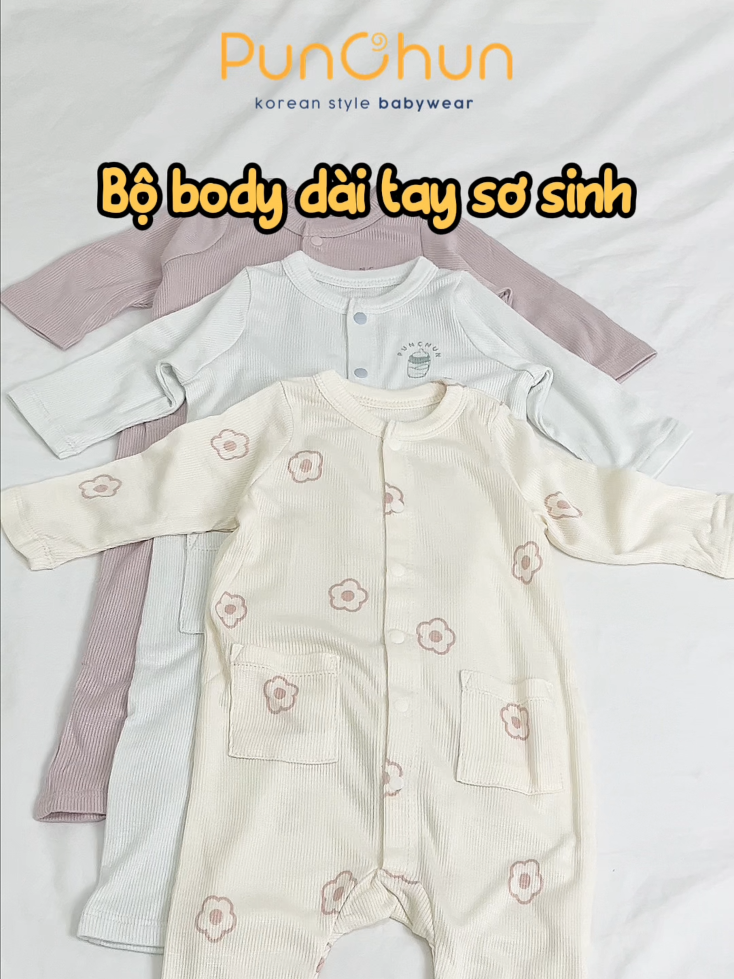 Body sơ sinh cho bé #punchun #punchunbaby #punchunkorea #korea #koreanstylefashion #punchunbabywear #baby #babynursery #babyessentials #babyclothes