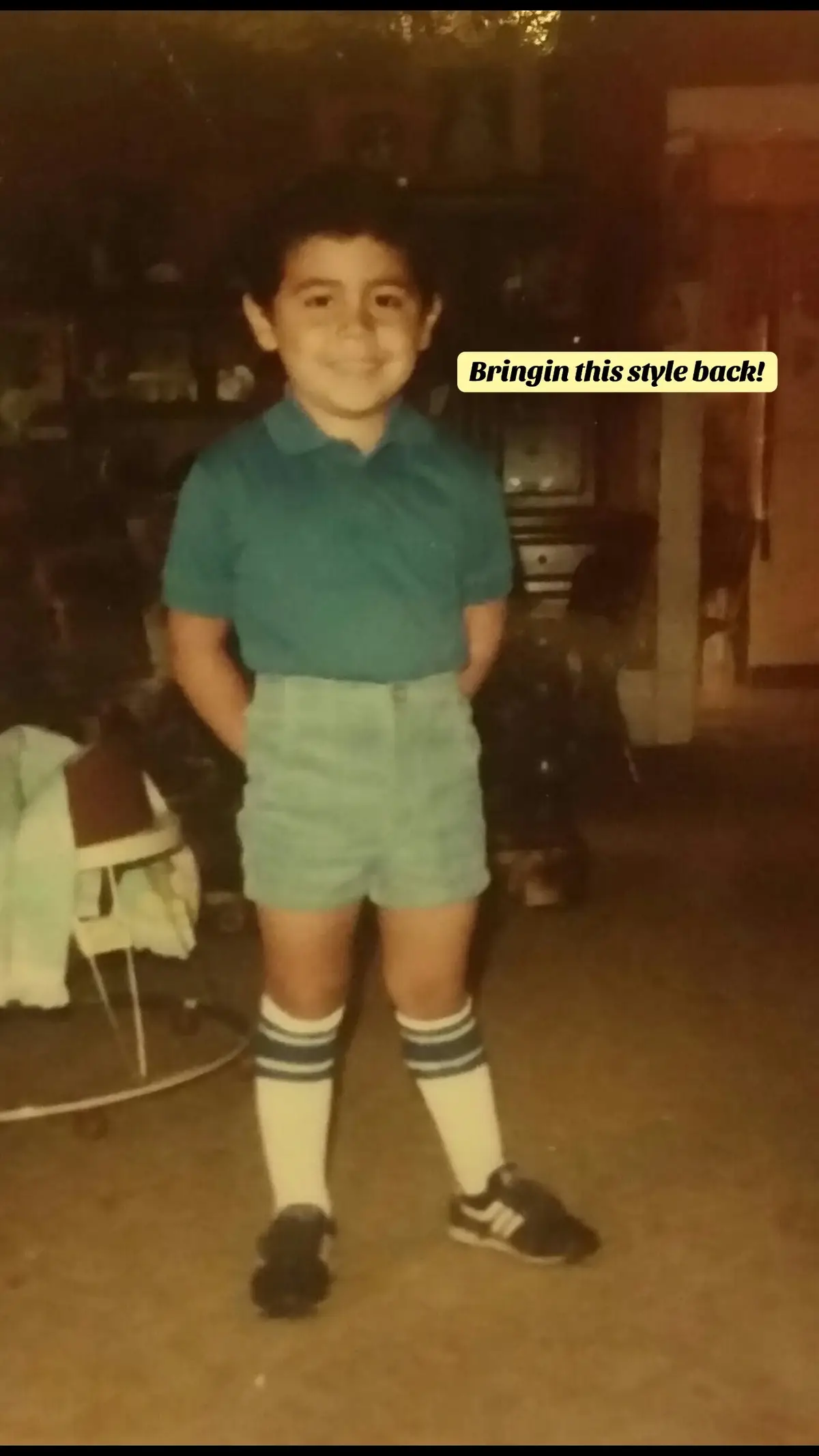 Why did parents dress us like this!! Let’s bring this retro style back! #retro #80s #80sfashion #childhoodmemories 