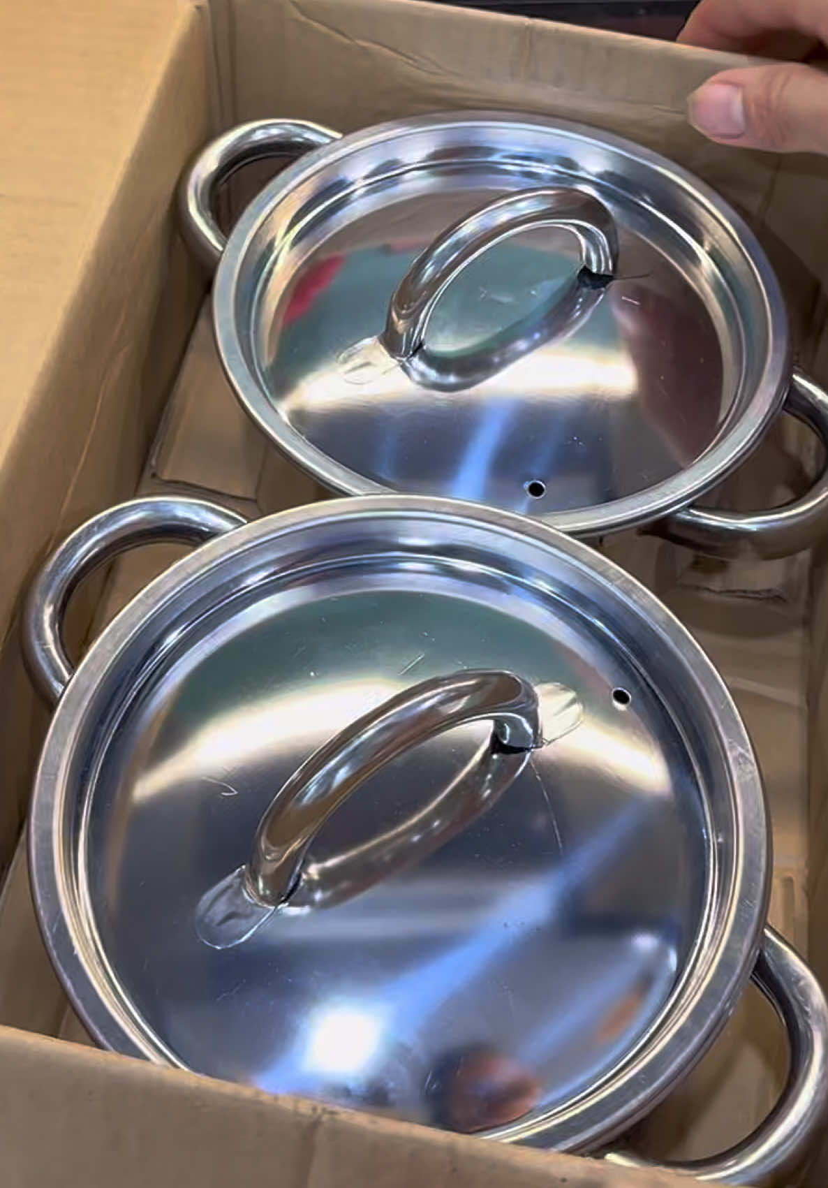 Combo 2 nồi inox dày 18cm chỉ 99k miễn ship#emkieutaphoa #noiinox #noiinoxcaocap #noiinox304