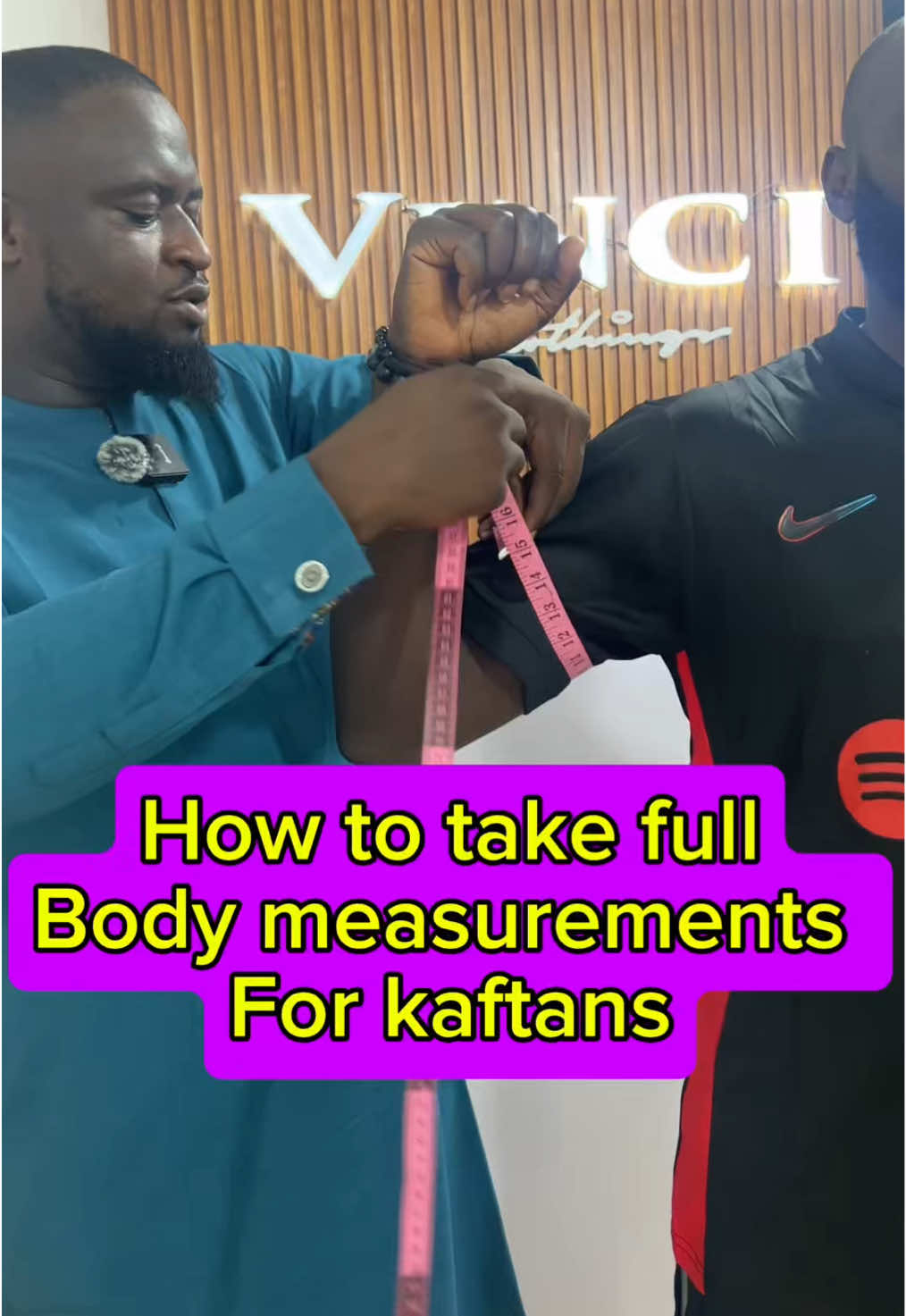 How to take full Body measurements for kaftans