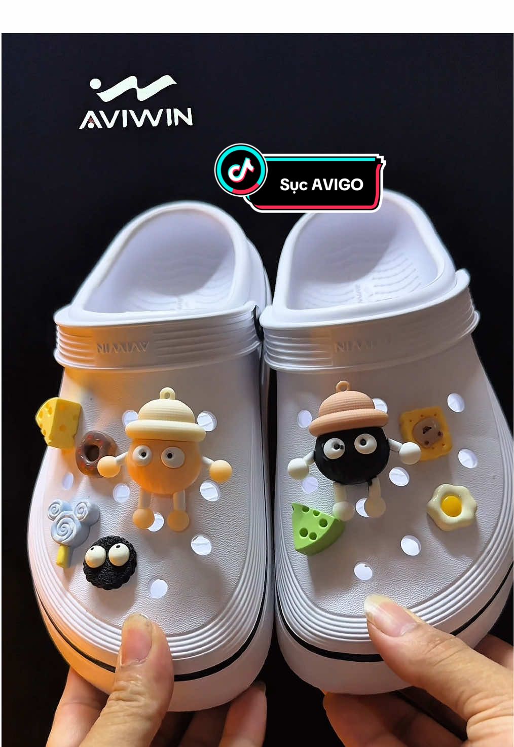 Sục chính hãng AVIWIN AVIGO Kẻ Ngang -002 , cho cả nam và nữ chất liệu eva cao cấp nhẹ êm bền đẹp #giaydep #cross #suc #depnam #xuhuong 