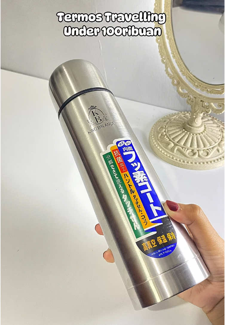 Lebih praktis karena free tas sekaligus🤏🏻 #kingbalance #termosstainless #termostravelling #termosairpanas #termosairdingin #racuntiktok #foryou 