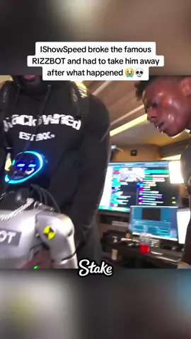 IShowSpeed broke the famous RIZZBOT and had to take him away after what happened 😭💀 #ishowspeed #fyp 