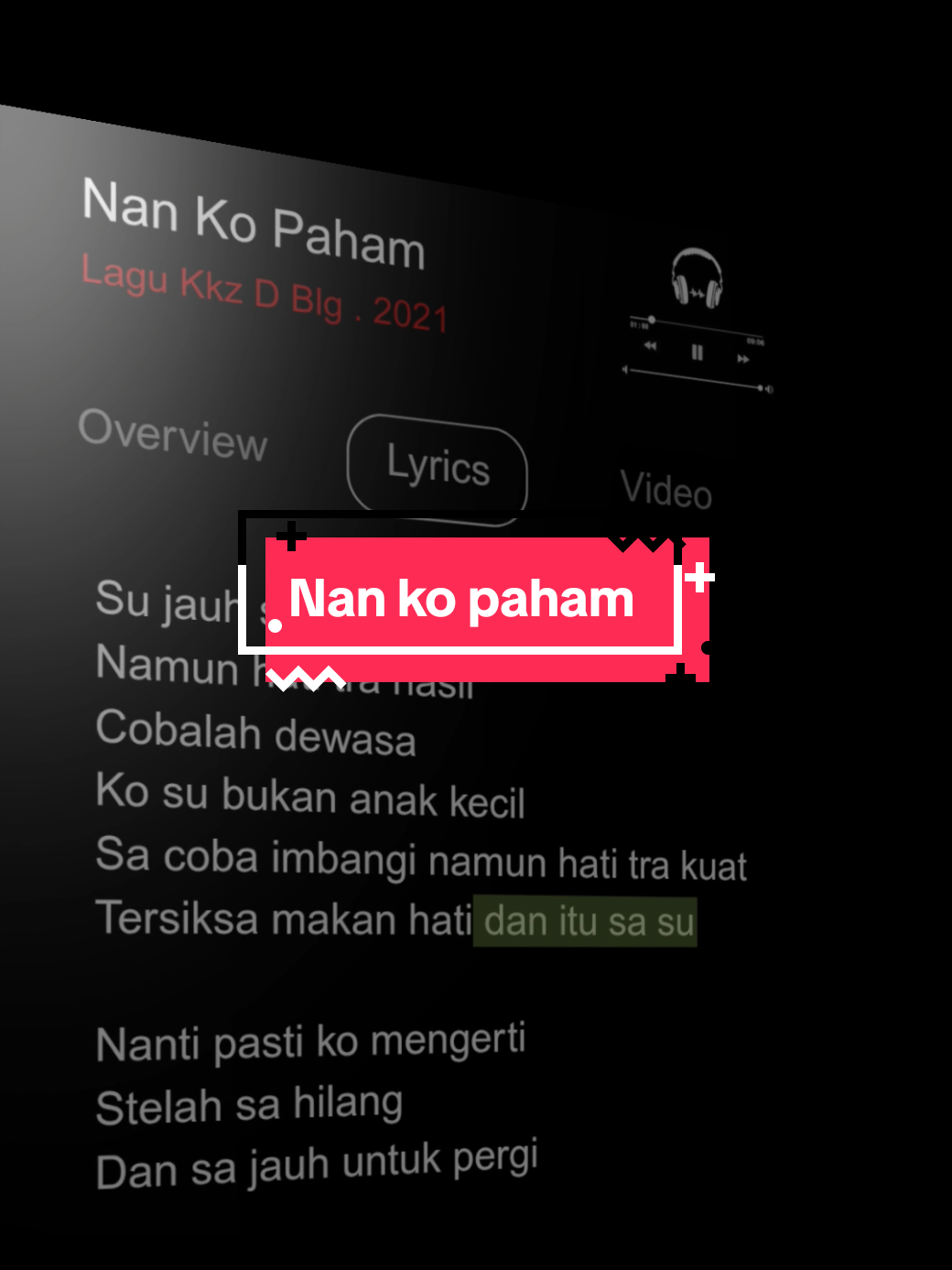 Nan Ko Paham #nankopaham #musik #liriklagu #laguviral #lagutimur 
