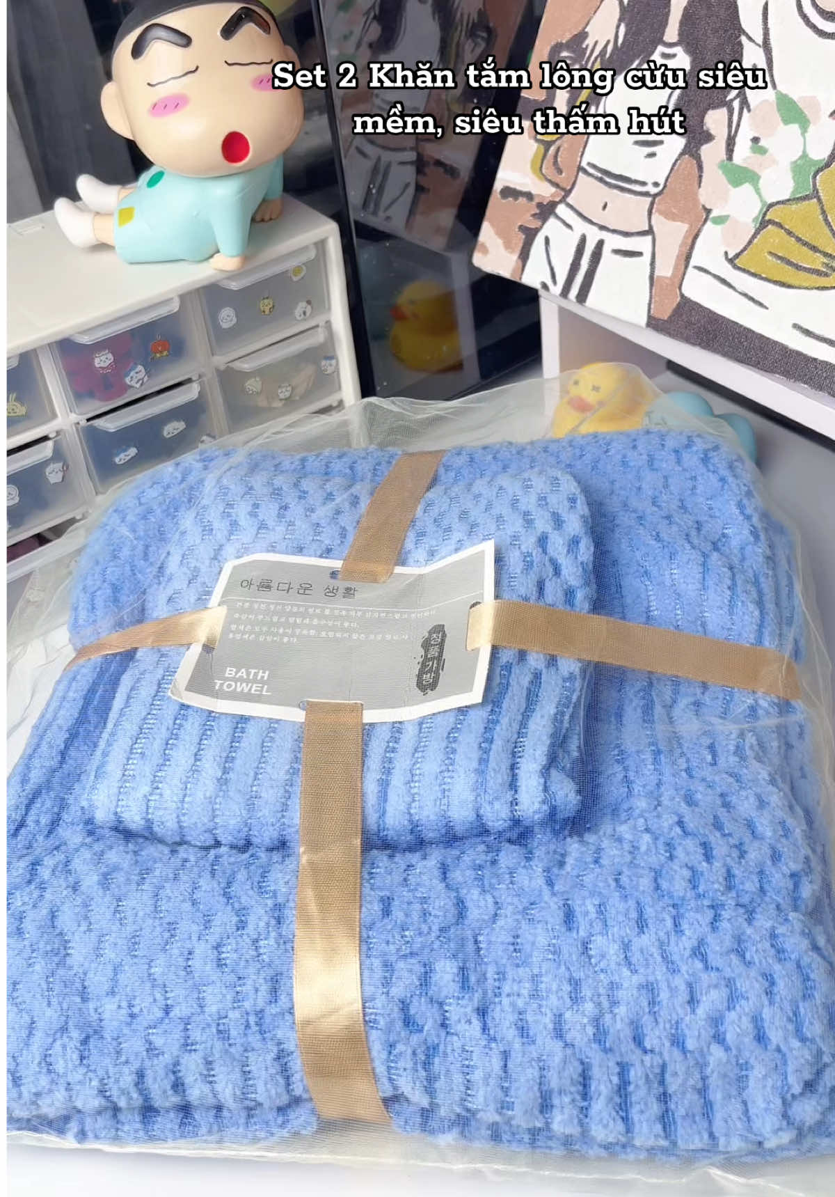 Set 2 Khăn tắm lông cừu siêu mềm, siêu thấm hút##khantam##khantamlongcuu##review##kimchereviu