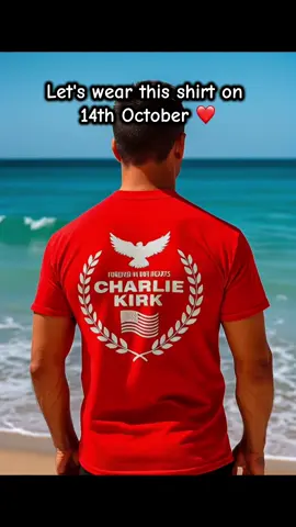 Don’t miss out on this shirt!Wear Red on October 14th — Charlie Kirk’s birthday! #charliekirk #freedom #freedomshirt #tiktokmademebuyit #wearredforcharliekirk #october14th 