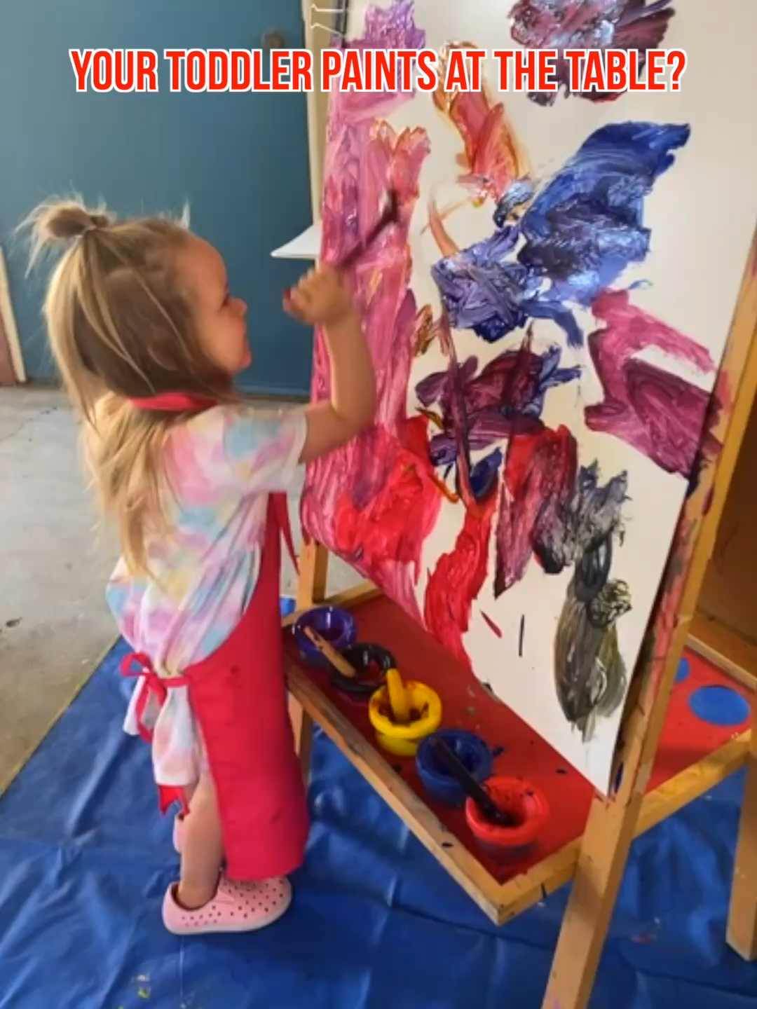 Vertical painting builds shoulder and core strength, the same muscles your toddler needs for fine motor skills, writing, and self-care. Brain Boost in Every Stroke 🧠✨ Using both hands across the midline engages neural pathways critical for reading, writing, and coordination. Coordination + Spatial Skills Disguised as Fun 🎯 Up-and-down strokes develop hand-eye coordination, spatial awareness, and focus, all while your toddler thinks they’re just creating art. Science-Backed Benefits: 🔶 Strengthens shoulder & core muscles for fine motor development and early handwriting (Gabbard & Robin, 2014) 🔶 Engages both sides of the brain, improving coordination, attention, and reading/writing readiness (Case-Smith, 2014) 🔶 Boosts hand-eye coordination & spatial awareness through large vertical movements 🔶 Promotes engagement and creativity, movement-based art keeps toddlers motivated while they learn through play VERTICAL PAINTING HACK 🎨⬆️ Skip the Table, Try a Wall or Easel Today! ✅ Stronger Muscles = Better Handwriting 💪🖌️ Tape paper to a wall, use an easel, or a big cardboard box, your toddler isn’t just painting. They’re building brainpower, coordination, and confidence, all disguised as fun. #funmom #playbasedlearning #millennialmom #momhacks #preschool #toddlers #parentingadvice #parentingtips #motherhood #momlife #dadlife #childdevelopment #mindfulparenting #earlychildhooddevelopment #toddlerart, #preschoolart #toddleractivites #preschoolactivities #activitiesforkids #earlychildhoodeducation