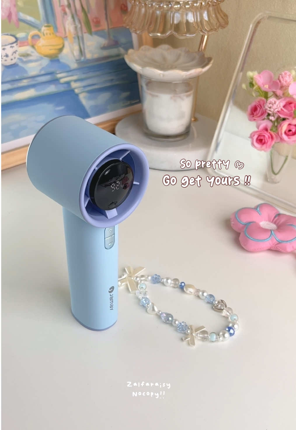 Jamay f8 in blue 🩵✨ beneran secakep itu birunyaa 🥹 • • • #jamay #minifan #kipasangin #portablefan #turbofan 