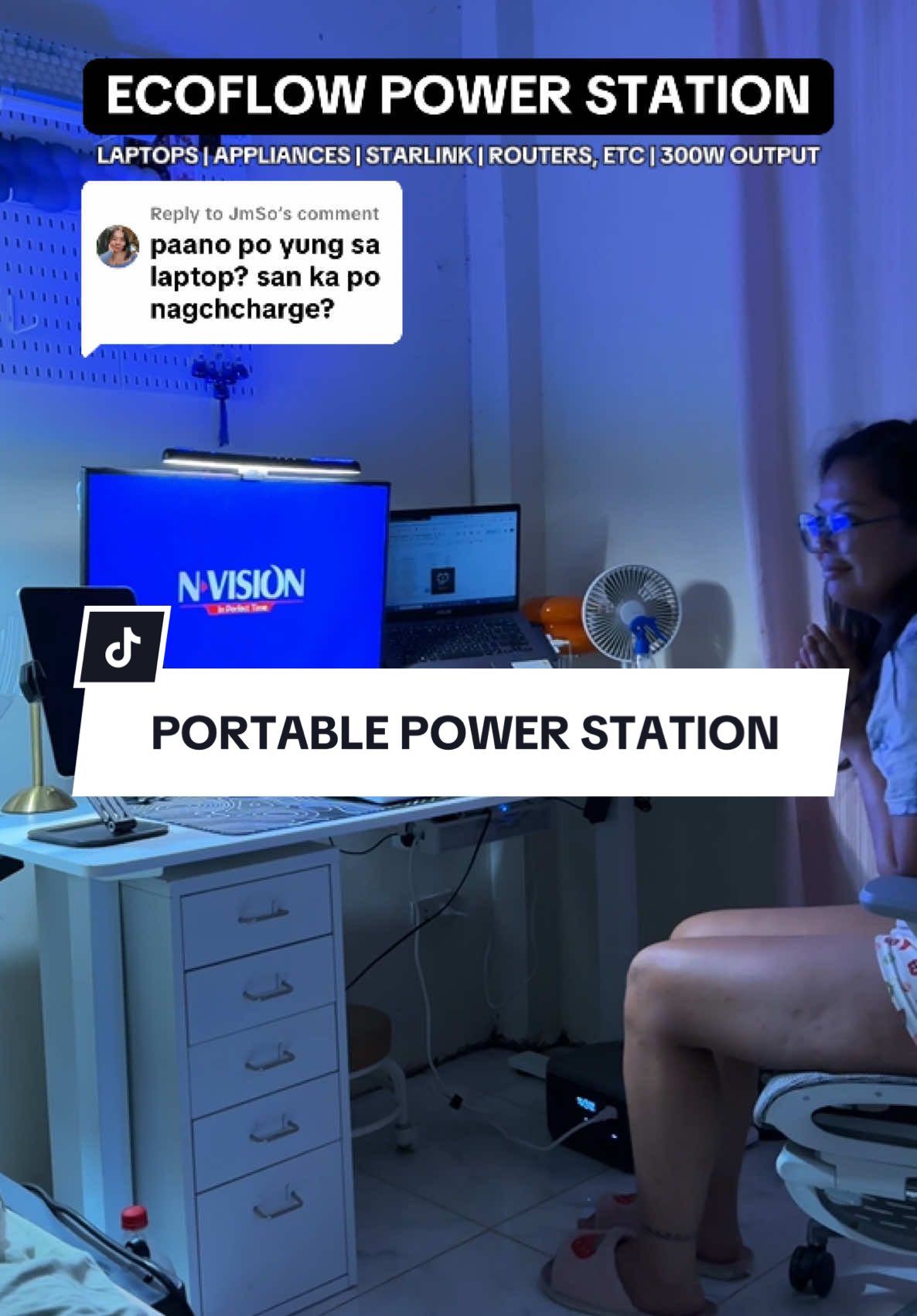 Replying to @JmSo ito po yung portable power station na gamit ko as a WFH VA na no work, no pay ✨ Tag ulan nanaman kaya mag invest na rin kayo sa power station para no more anxiety pag biglaang magbrownout. Pwede rin to idala sa camping dahil 3.5kg lang sya. Mabilis lang to icharge - 1hr lang ang from 0-100%. Very reliable and kunat ng battery neto! 🙌 #ecoflow #ecoflowpowerstation #ecoflowriver2 #portablepowerstation #powerstation @EcoFlow Power Shop 
