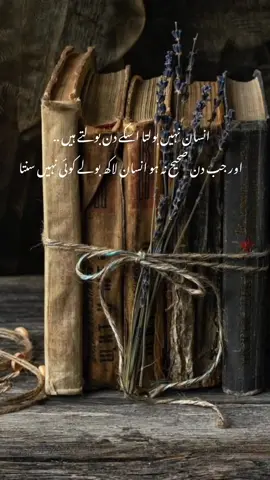 انسان نہیں بولتا اسکے دن بولتے ہیں .. اور جب دن صحیح نہ ہو انسان لاکھ بولے کوئی نہیں سنتا #poetry #fory #tranding 