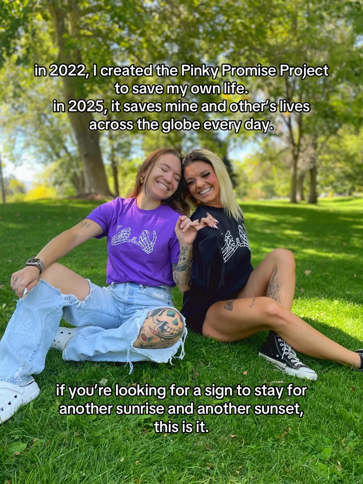 Today @Cass helped me out with a photoshoot for @Royalty Design Co and I couldn’t help but think of how all of this almost didn’t exist. How I never would’ve worked in sports, how I never would’ve seen my son start school, how I never would’ve this, that, and the other. In 2022, I clung onto the smallest sliver of hope I had left and chose to believe in it - even though I truthfully didn’t. I chose day after day “one more sunrise” and “one more sunset”, no matter how high the high or low the low, no matter how much I believed in that sliver of hope or not. 3.5 years later, I still choose day after day to stay for one more sunrise and one more sunset because of the Pinky Promise Project.  Sometimes, all you need is a little bit of hope. Sometimes, all you need is something to believe in.  Thank you for believing in me and in P3. Thank you for choosing one more sunrise and one more sunset; again and again. It’s really brave and I am so proud of you. 🩵 #pinkypromiseproject #suicidepreventionmonth  #mentalhealthmatters #tomorrowneedsyou #pleasestay 
