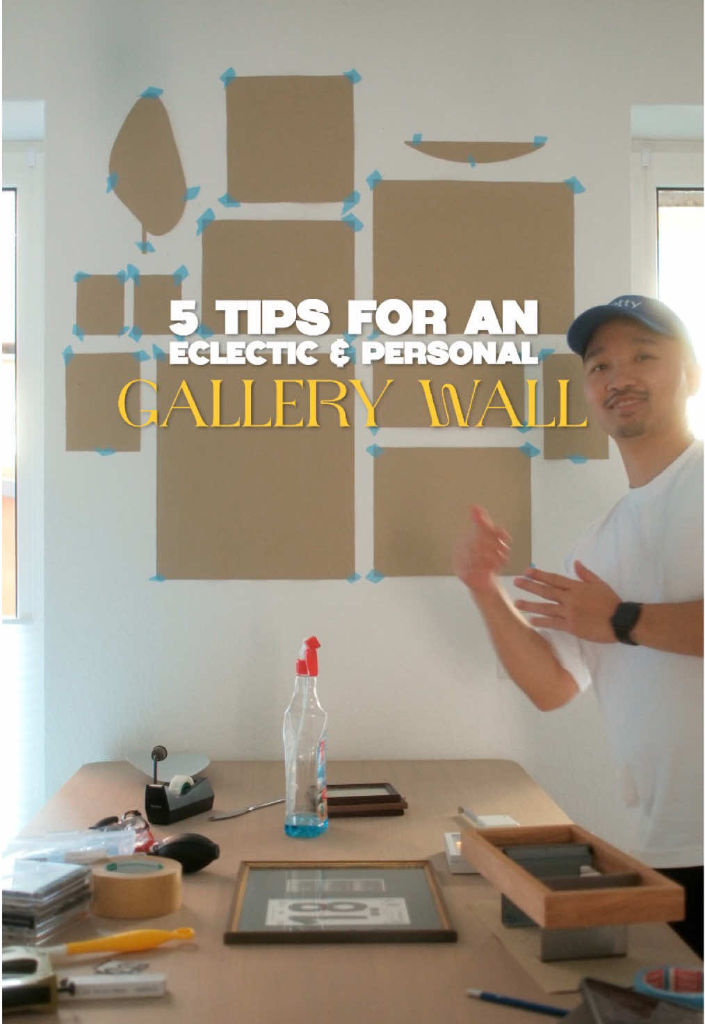 There are steps to a Gallery Walls to make it feel right!✨☝🏼  Here are my 5 tips for an eclectic and personal Gallery Wall: 1️⃣ Go vintage with frames – more character, better quality, and timeless charm. Often times even cheaper. 2️⃣ Play with passepartouts (mats) – use color, placement, and textures to highlight your art. I configurated mine here: www.passepartout-versand.de  3️⃣ Only hang what matters to you – the more personal, the better. 4️⃣ Mix materials & shapes – wood, chrome, textiles, even wall sconces - make it exciting. 5️⃣ Plan & visualize – test layouts on the floor, take photos, and use paper cutouts to get it right. 📏 BONUS tip: …  Save this Reel, share it with a friend, and follow for more interior design ideas! . . . . . #GalleryWall #InteriorDesignTips #HomeDecorInspo #WallArtIdeas #EclecticStyle Japandi - design classics - Interior - Midcentury - Home Design - Modern living - Slow living - Cozy home - Apartment Design - Living Room - Stylish Living - Apartment Styling - Interior Inspiration - Modern Home