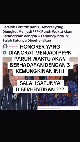HONORER YANG DIANGKAT MENJADI PPPK PARUH WAKTU AKAN BERHADAPAN DENGAN 3 KEMUNGKINAN INI !! SALAH SATUNYA DIBERHENTIKAN ??? #pppk #cpns #lks #lfks #2025 