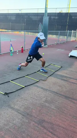 Footwork is the foundation of tennis. The better you move, the more balls you reach and the stronger you play #tennislife #tennisfitness #tennisfitnesssanjose #теннис #drill 