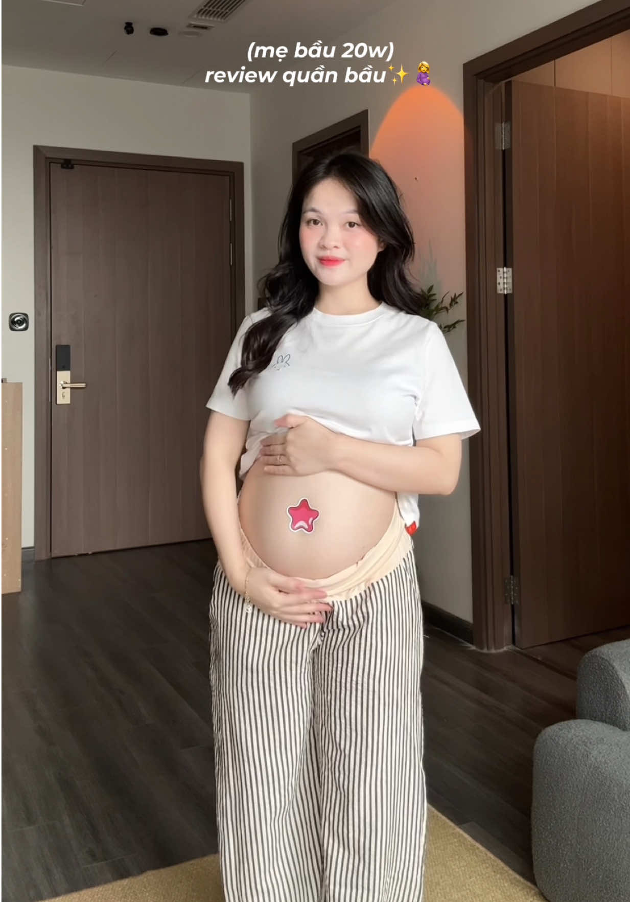 Các mom bầu nên mặc mấy quần như này cho thoải mái nha ✨#huongtranreview 