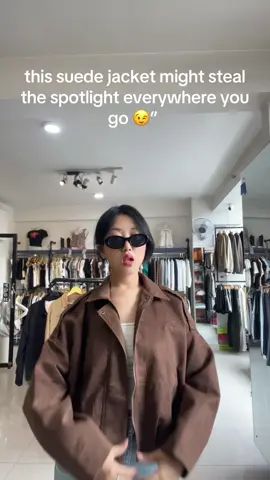 this suede jacket might steal the spotlight everywhere you go 😉”  Location (📍Shivrupam complex first floor)  #fyp #styletips #suedejacket #ritzynifty 