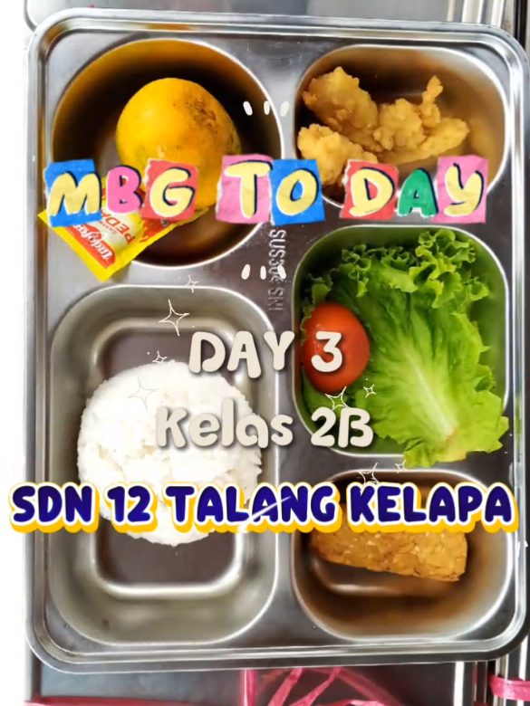 MBG DAY 3 | SDN 12 TALANG KELAPA KELAS 2B @badangizinasional.ri  #BadanGiziNasionalRI #MakanBergiziGratis #GenerasiEmas2045 #GiziSehatuntukIndonesia