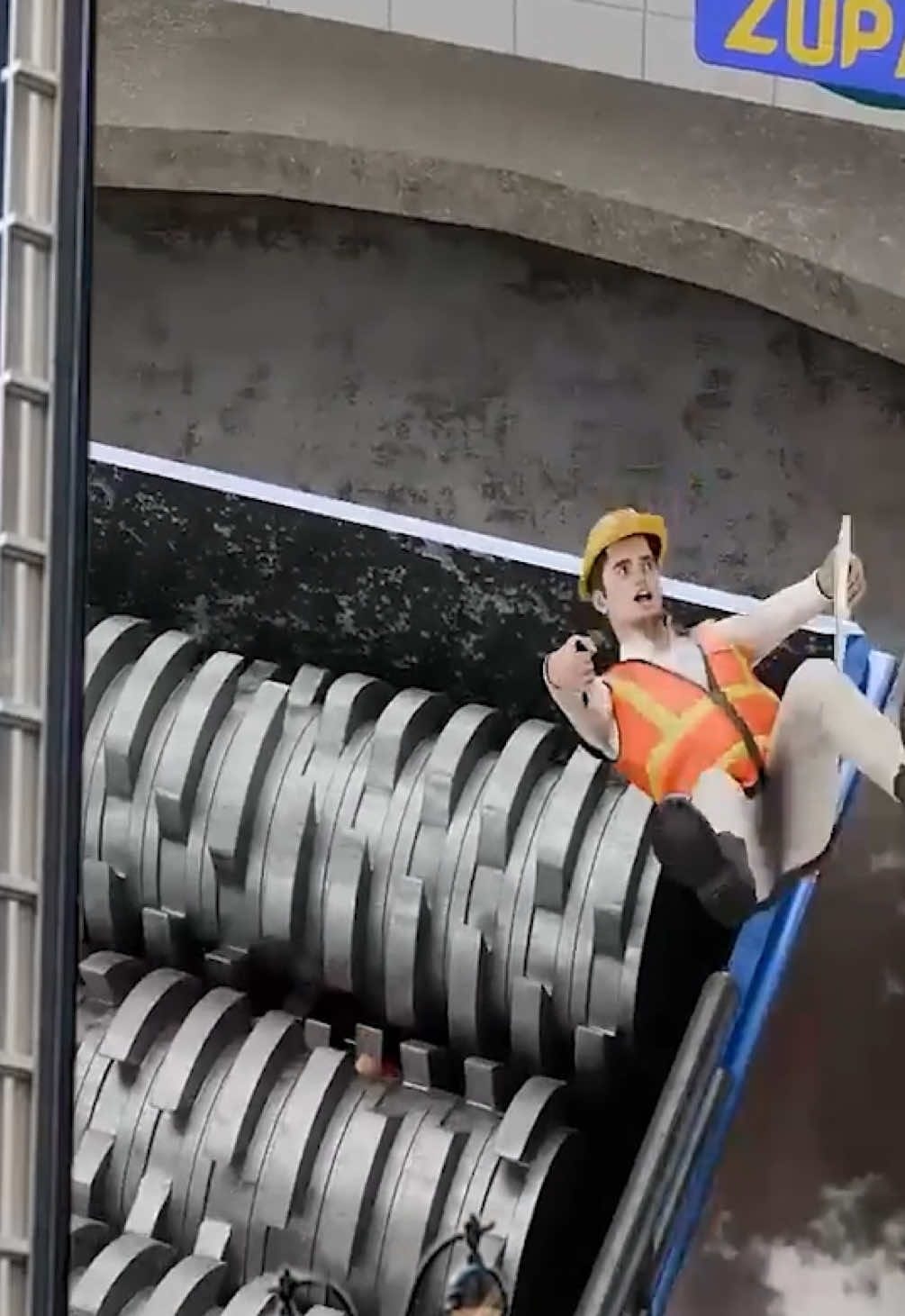 Nasib Tragis!!! Seorang pekerja tersedot masuk kedalam mesin pengahncur 😱😱😱 #tragedy  #kecelakaan  #kerja  #fyp 