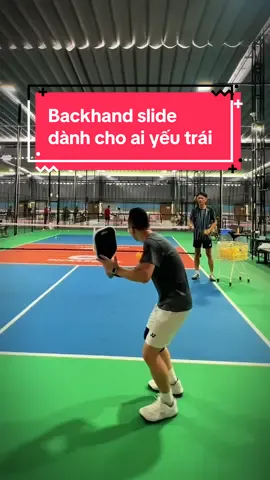 Nếu anh chị em đang yếu trái, có thể tham khảo thêm bài tập backhandslide này, bóng sẽ xoáy và khó xử lí hơn cho đối phương #pickleball #pickleballvietnam #pickleballislife #pickleballaddict #pickleballlife 